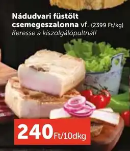 PRIVÁT Nádudvari füstölt csemegeszalonna ajánlat
