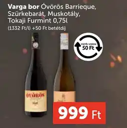 PRIVÁT Varga bor ajánlat