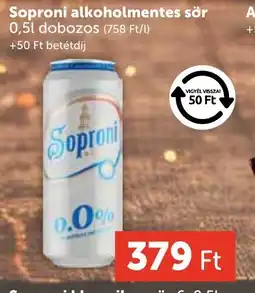PRIVÁT Soproni alkoholmentes sör ajánlat