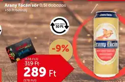 PRIVÁT Arany Fácán sör ajánlat