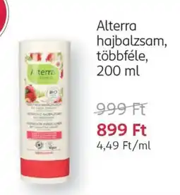 Rossmann Alterra hajbalzsam ajánlat