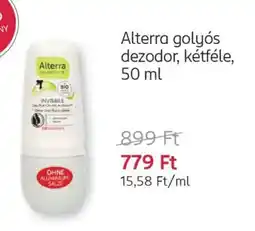 Rossmann Alterra golyós dezodor, kétféle ajánlat
