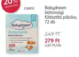 Rossmann Babydream biztonsági fültisztító pálcika ajánlat
