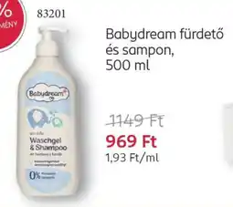 Rossmann Babydream fürdető és sampon ajánlat
