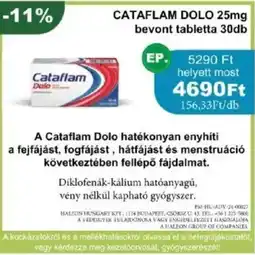 PatikaPlus Cataflam dolo bevont tabletta ajánlat