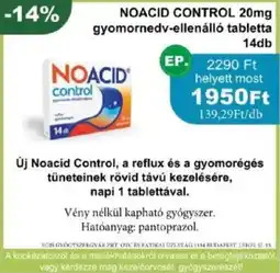 PatikaPlus Noacid control gyomornedv-ellenálló tabletta ajánlat