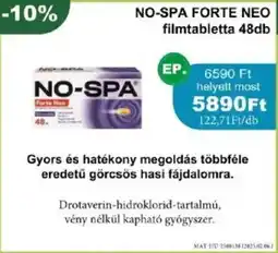 PatikaPlus No-spa forte neo filmtabletta ajánlat