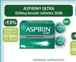PatikaPlus Aspirin ultra bevont tabletta ajánlat