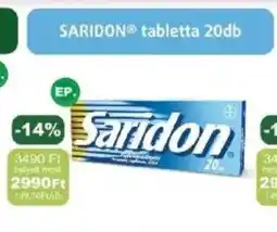 PatikaPlus Saridon tabletta ajánlat