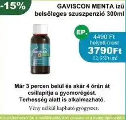 PatikaPlus Gaviscon menta belsőleges szuszpenzió ajánlat