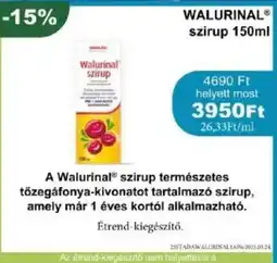 PatikaPlus Walurinal szirup ajánlat