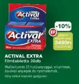 PatikaPlus Actival extra filmtabletta ajánlat