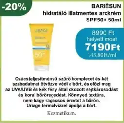 PatikaPlus Bariésun hidratáló illatmentes arckrém spf50+ ajánlat