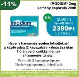 PatikaPlus Imodium kemény kapszula ajánlat