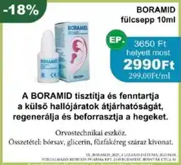PatikaPlus Boramid fülcsepp ajánlat