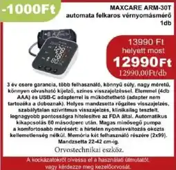 PatikaPlus Maxcare arm-30t automata felkaros vérnyomásmérő ajánlat