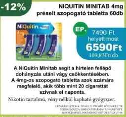 PatikaPlus Niquitin minitab préselt szopogató tabletta ajánlat
