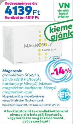 Gyöngy Patikák Magnosolv granulátum ajánlat
