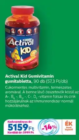 Gyöngy Patikák Actival Kid Gumivitamin gumitabletta ajánlat