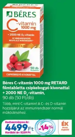 Gyöngy Patikák Béres C-vitamin 1000 mg ajánlat