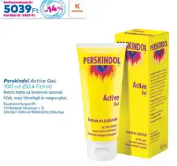Gyöngy Patikák Perskindol Active Gel ajánlat