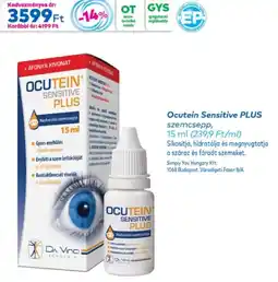 Gyöngy Patikák Ocutein Sensitive PLUS szemcsepp ajánlat