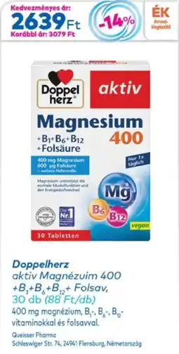Gyöngy Patikák Doppelherz aktiv Magnézuim ajánlat