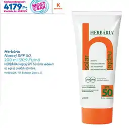 Gyöngy Patikák Herbária Naptej SPF 50 ajánlat