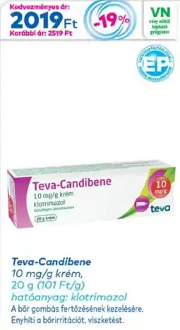 Gyöngy Patikák Teva-Candibene krém ajánlat
