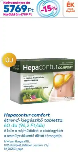 Gyöngy Patikák Hepacontur comfort étrend-kiegészítő tabletta ajánlat