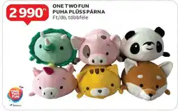 Auchan ONE TWO FUN Puha Plüss Párna ajánlat