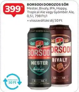 Auchan Borsodi Dobozos Sör ajánlat