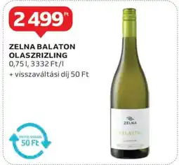 Auchan Zelna Balaton Olaszrizling ajánlat