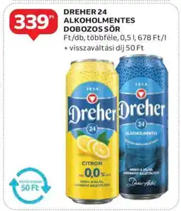 Auchan Dreher 24 Alkoholmentes Dobozos Sör ajánlat