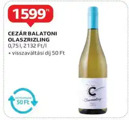 Auchan CEZÁR BALATONI OLASZRIZLING ajánlat