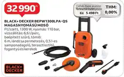Auchan BLACK+DECKER BEPW1300LPA-QS Magasnyomású Mosó ajánlat