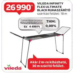 Auchan Vileda Infinity Flex Ultimate Black Ruhaszárító ajánlat
