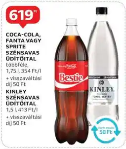 Auchan Coca-Cola, Fanta vagy Sprite szénsavas üdítőital ajánlat