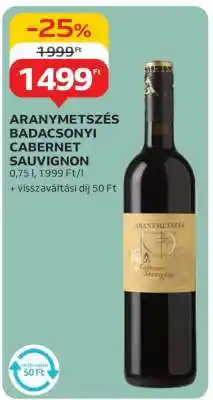 Auchan ARANYMETSZÉS BADACSONYI CABERNET SAUVIGNON ajánlat