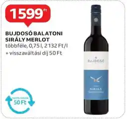 Auchan BUJDOSÓ BALATONI SIRÁLY MERLOT ajánlat