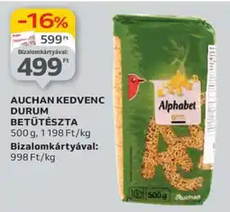 Auchan AUCHAN KEDVENC DURUM BETŰTÉSZTA ajánlat