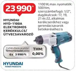 Auchan HYUNDAI HYD-1100A ELEKTROMOS KERÉKKULCS/ÜTVECSAVAROZÓ ajánlat