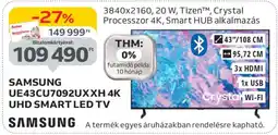 Auchan SAMSUNG UE43CU7092UXXH 4K UHD SMART LED TV ajánlat