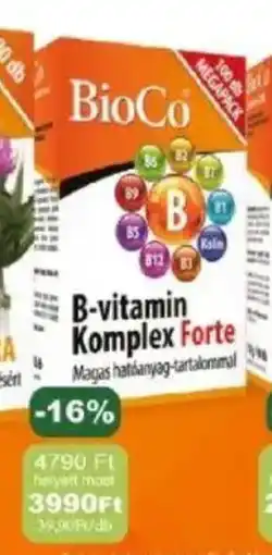 PatikaPlus BioCo B-vitamin Komplex Forte ajánlat
