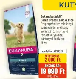 Alpha Zoo Eukanuba Adult Large Breed Lamb & Rice ajánlat