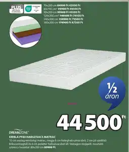 JYSK Dreamzone embla pf80 habszivacs matrac ajánlat