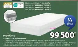 JYSK Dreamzone esna gs25 rugós matrac ajánlat