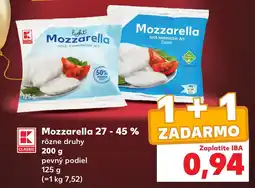 Kaufland SK CLASSIC Mozzarella 27 - 45 % ajánlat