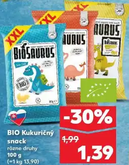 Kaufland SK BIOSAURUS BIO Kukuričný snack ajánlat
