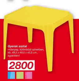 Kik Gyerek asztal ajánlat